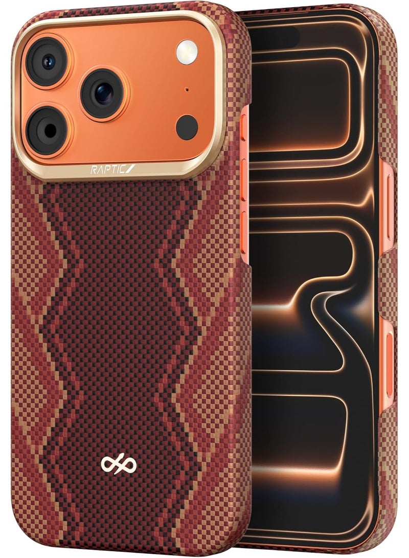 RAPTIC Aramid Skin for iPhone 17 PRO Case [MagSafe] Ultra Slim 1500D Aramid Fiber cover - Snake - Image 1