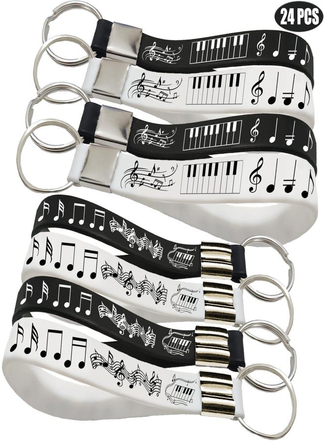 ATSMOICY 24PCS Piano Notes Silicone Keychains Music Rubber Keyrings - Choir Party Favors, Prize, Candy Decorations for Birthday Baby Shower - Image 2