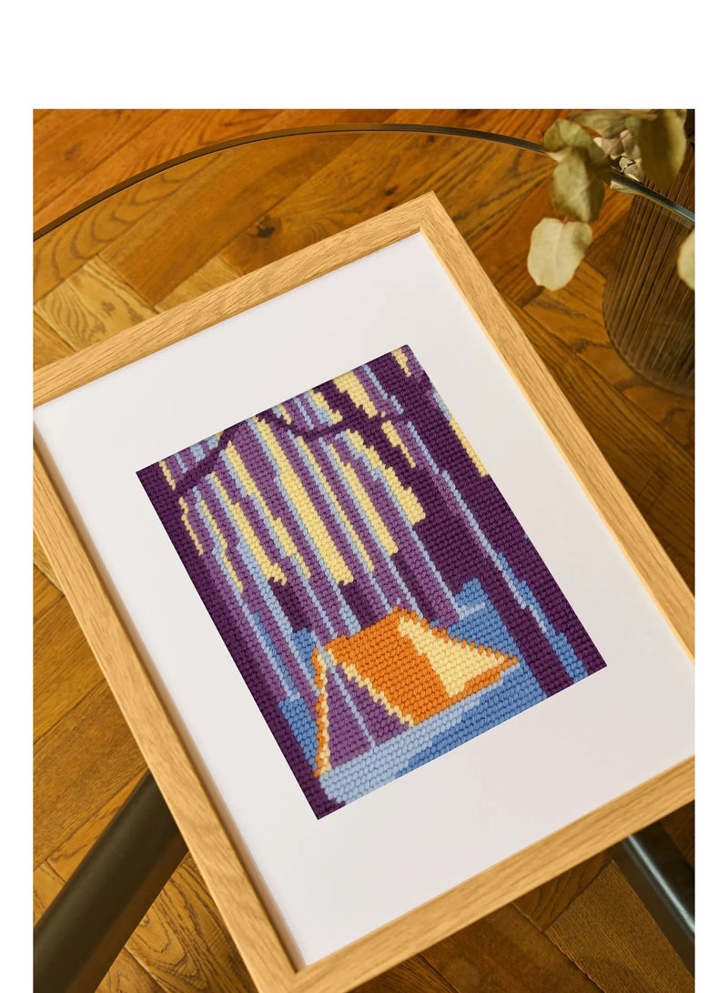 DMC Needlepoint Tapestry Kit Tent in the Forest - Image 4