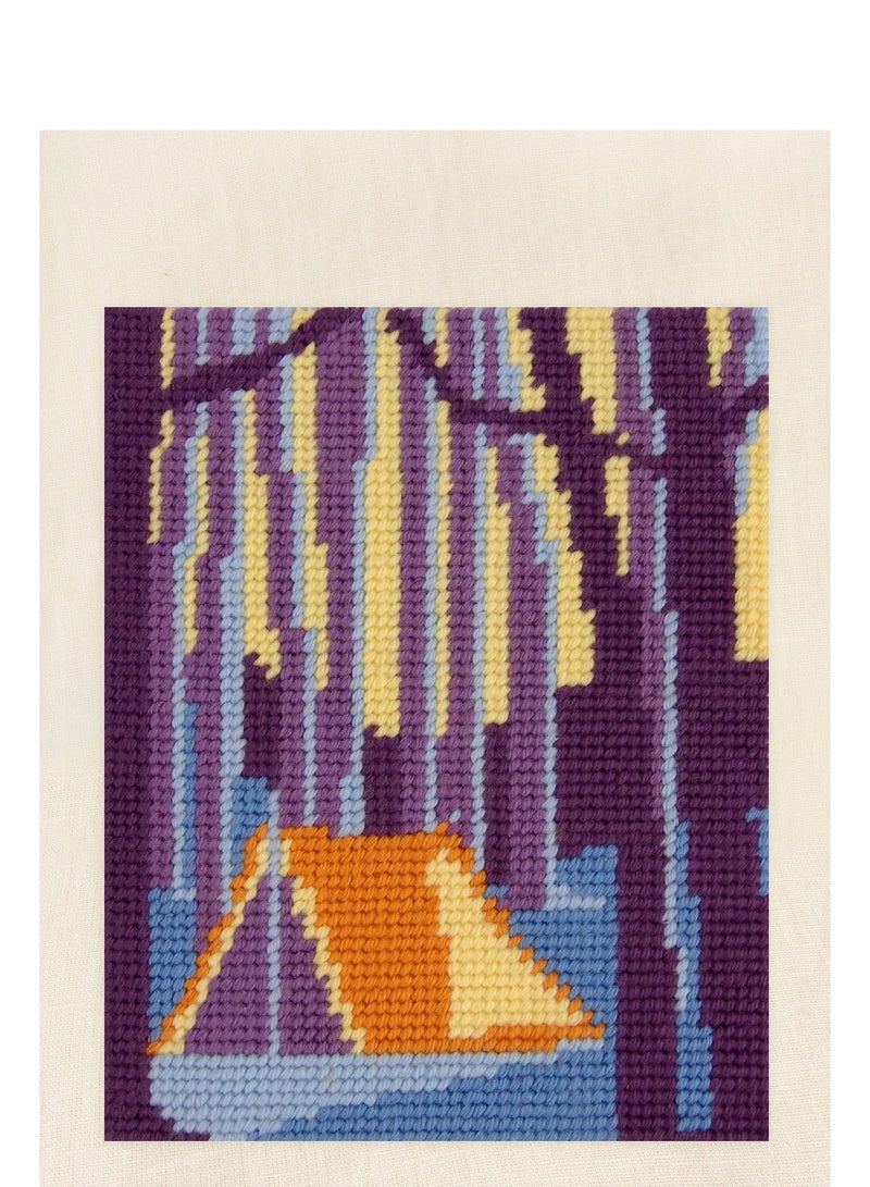 DMC Needlepoint Tapestry Kit Tent in the Forest - Image 3