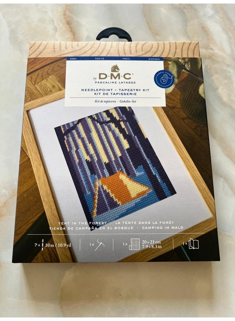 DMC Needlepoint Tapestry Kit Tent in the Forest - Image 1