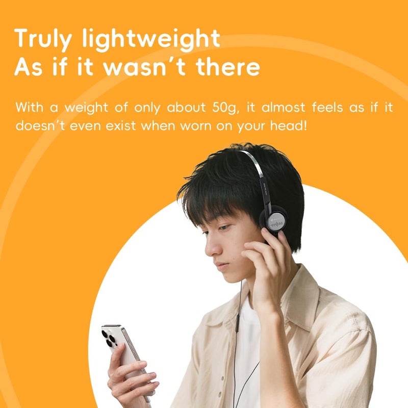 FiiO Snowsky Wind 3.5mm ON-Ear Headphones for Recording Gaming with Microphone, 40mm Diaphragms Driver,HiFi Sound (Silver) - Image 5