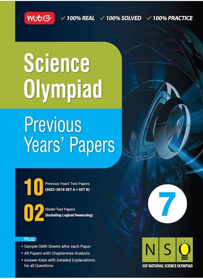 null - MTG Science (NSO) Olympiad Previous Years Papers with Mock Test Papers Class 7 - Sample OMR Sheet with Chapterwise Analysis | SOF Olympiad Books For 2023-24 Exam - Image 1