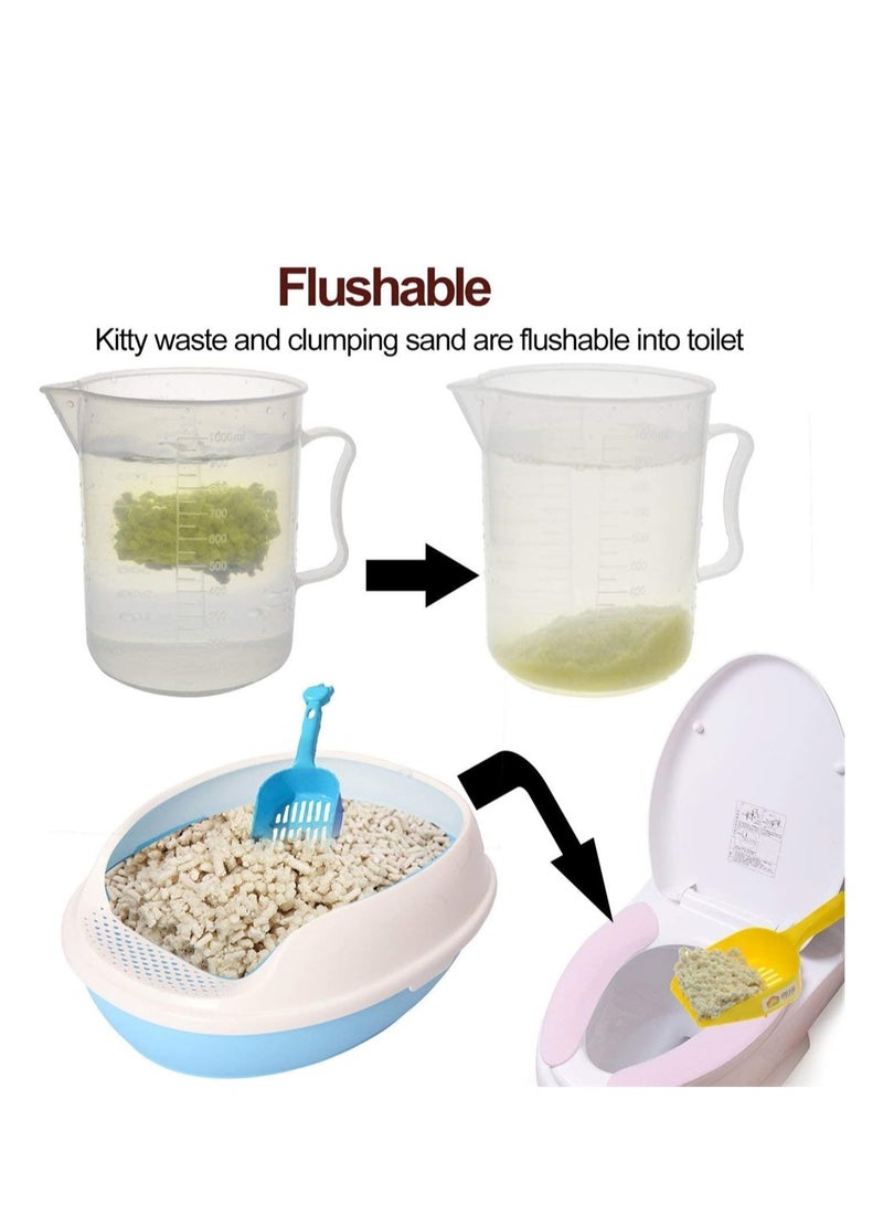 4 Packs Cat Litter, Clumping Biodegradable Absorbent Fragrance Soft Natural Been Tofu Cat Litter (Mixed Bentonite Bamboo, 4 Packs, 24L) - Image 5