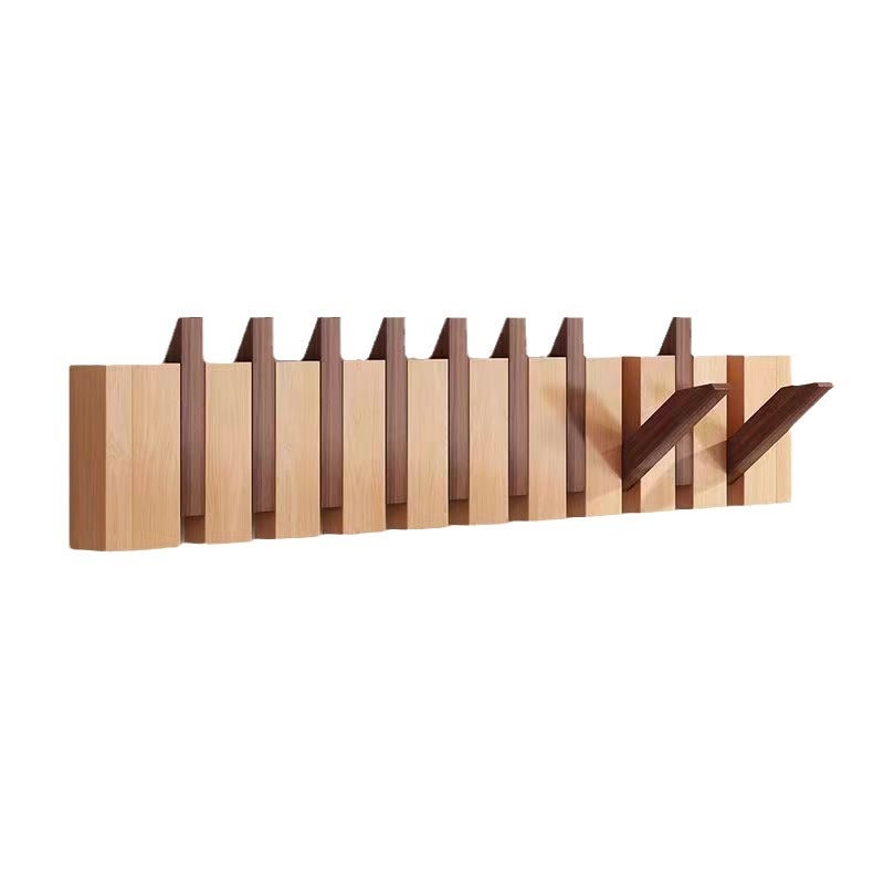Invisible Solid Wood Wall-Mounted Coat Hook, Piano Key Design, Creative Bedroom Entrance Hall Clothes Rack, Punch-Free Hook, Wall-Mounted - Image 4
