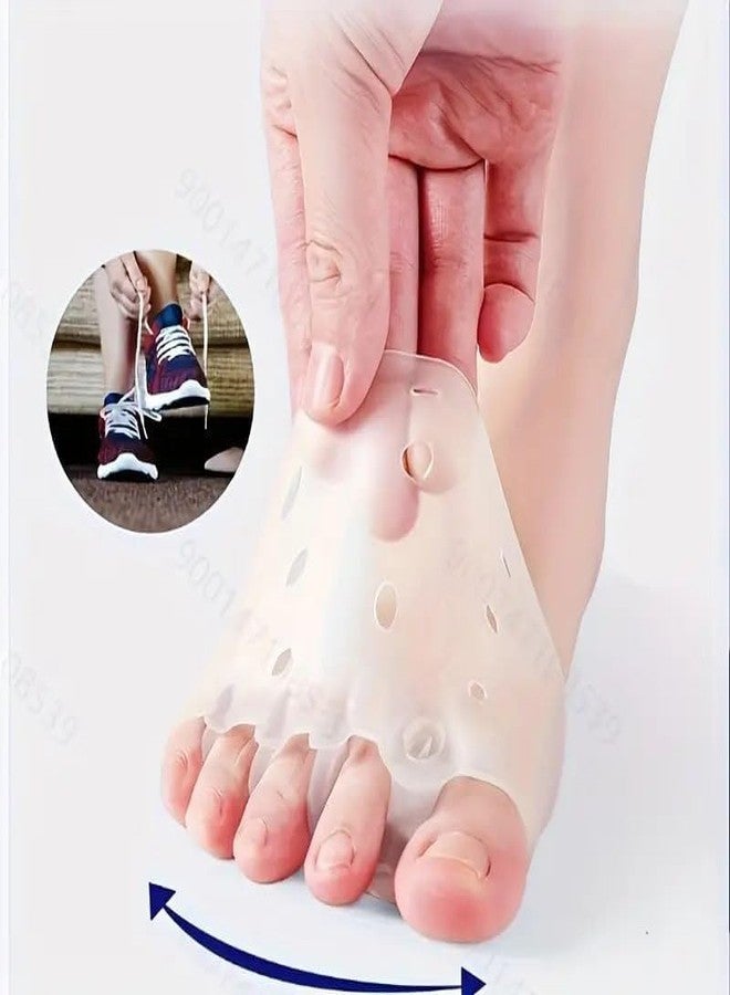 MVM Enterprise Leg 5 Finger Separator Silicone Toe Separator Corrector, 5-Hole Forefoot Pads, Breathable Non-Sticky Design, Breathable Non-Sticky Design use for adults Ideal for pain relife - Image 3