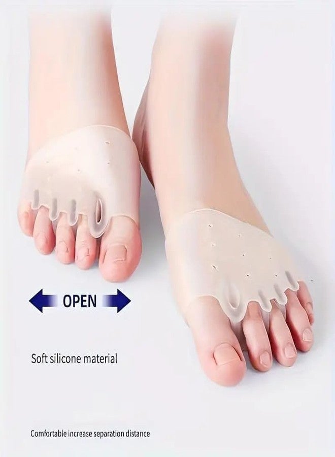 MVM Enterprise Leg 5 Finger Separator Silicone Toe Separator Corrector, 5-Hole Forefoot Pads, Breathable Non-Sticky Design, Breathable Non-Sticky Design use for adults Ideal for pain relife - Image 4