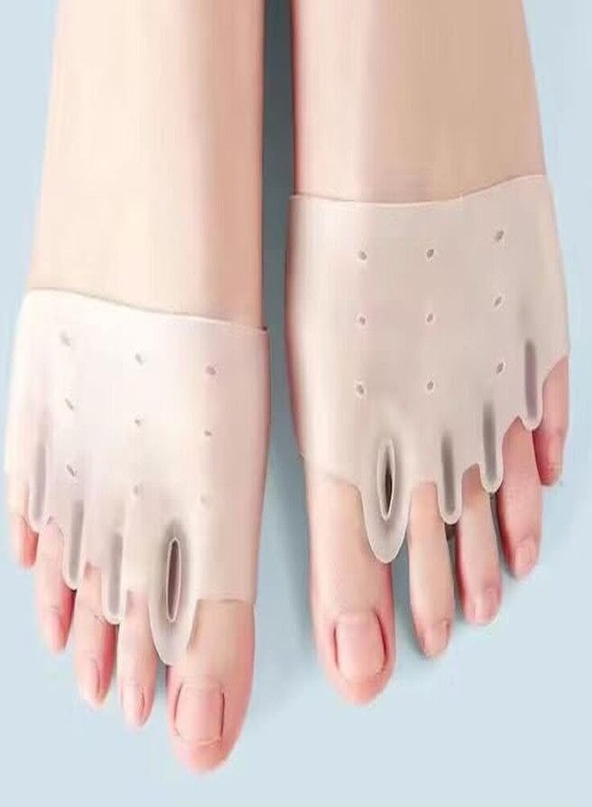 MVM Enterprise Leg 5 Finger Separator Silicone Toe Separator Corrector, 5-Hole Forefoot Pads, Breathable Non-Sticky Design, Breathable Non-Sticky Design use for adults Ideal for pain relife - Image 1