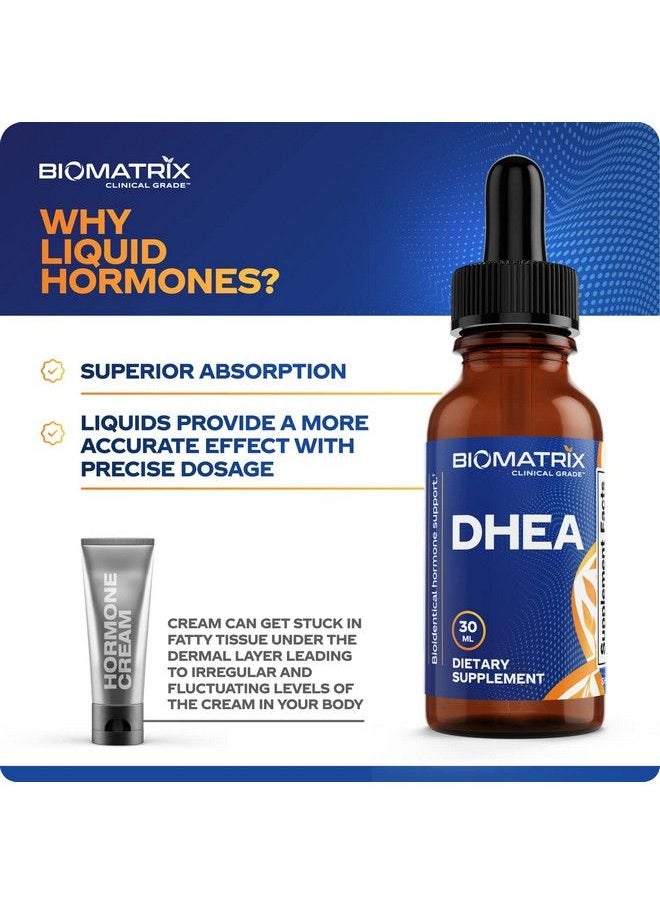 Dhea Liquid Hormone Supplement For Adrenal Brain Heart Bone  Micronized And Liquified For Maximum Absorption Precision Dosing Efficacy Dhea 30 Ml 1200Mg Total