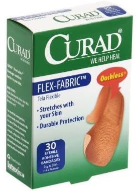CURAD - Curad Flex-Fabric, 3/4 Inches X 3 Inches bandages, 30 count - Image 1