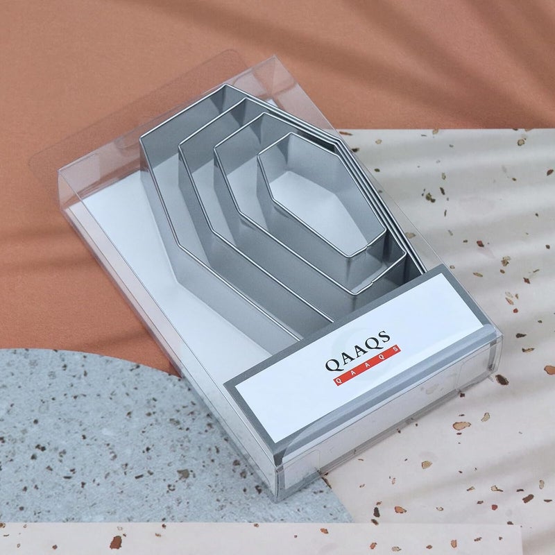 QAAQS Halloween Coffin Cookie Cutter Set - 5", 4", 3", 2" - 4 Piece - Stainless Steel - Image 5
