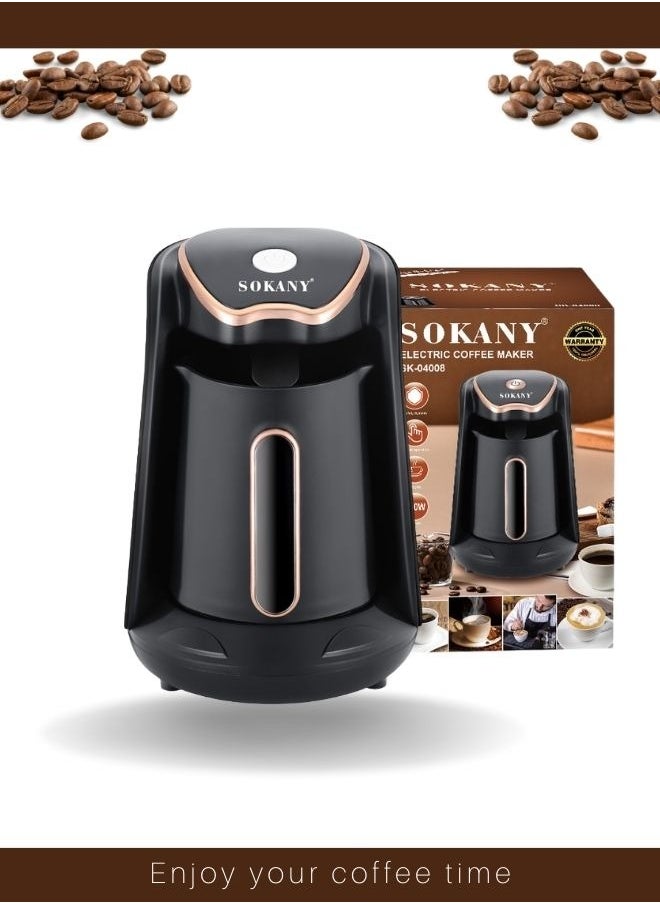 sokany Turkish Coffee Maker,4 Cups,250ml,600W Electric Coffee Pot,Coffee Making Machine,SK-04008  - Image 1
