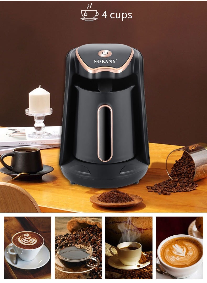 sokany Turkish Coffee Maker,4 Cups,250ml,600W Electric Coffee Pot,Coffee Making Machine,SK-04008  - Image 2