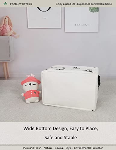 ONOEV Rectangular Fabric storage box, decorative basket and finishing basket with handle are used for the storage of clothes, books and sundries (Bulldog) 14.9’’L ×10.2’’W×9.05’’H inches - Image 5