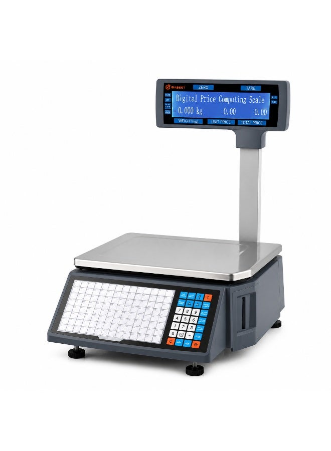 RONGTA Barcode Weighing Label Scale with Thermal Label Printer for Supermarkets, Grocery Stores, Fresh Food Counters & Retail POS - Image 1