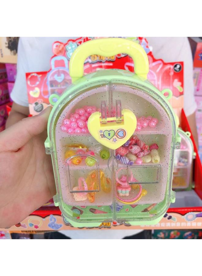 Backpack Trolley Case DIY Beaded Bracelet Hairpin Jewelry Play Toy Educational Institution Points Gift-Color:Backpack Luggage Case DIY Beaded Bracelet Hairpin Jewelry (take 9 Multiples, The Whole Box Delivery) - Image 2
