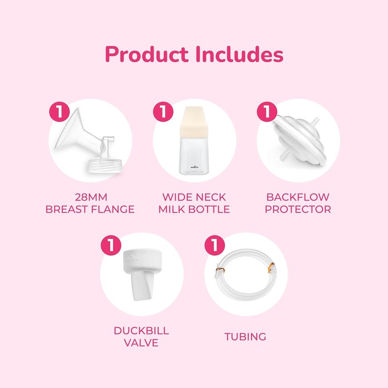 Spectra  Premium Breast Milk Pump Accessory Kit with Baby Bottles  Large 28mm  Breast Pump Accessories - Image 2