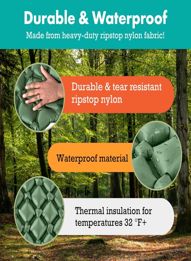 Sleepingo Sleeping Pad for Camping, Green Nylon TPU, Lightweight & Compact, Ideal for Camping and Hiking, Durable Material - Image 5