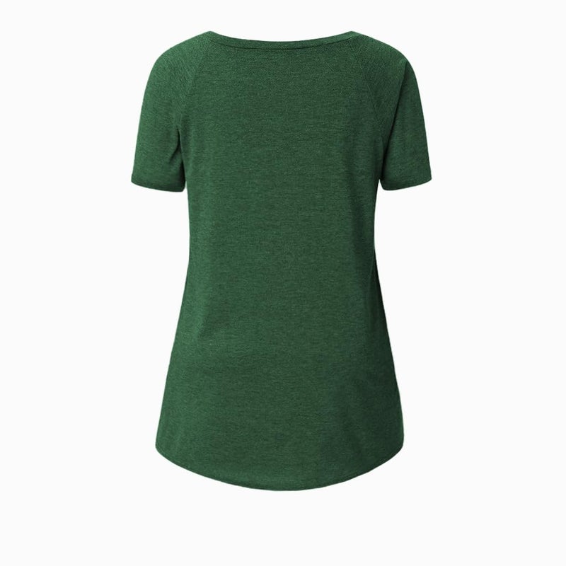 KKG Womens St Patricks Day Shirt Shamrock Long Tunics or Tops to Wear with Leggings Plus Size, Loose Fit V Neck Short Sleeves - Image 5