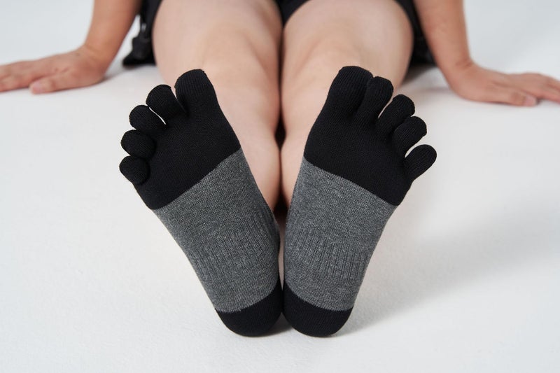 Fasot Toe Socks Women No Show Low Cut 5 Finger Cotton Mesh Wicking Athletic 6 Pack - Image 2