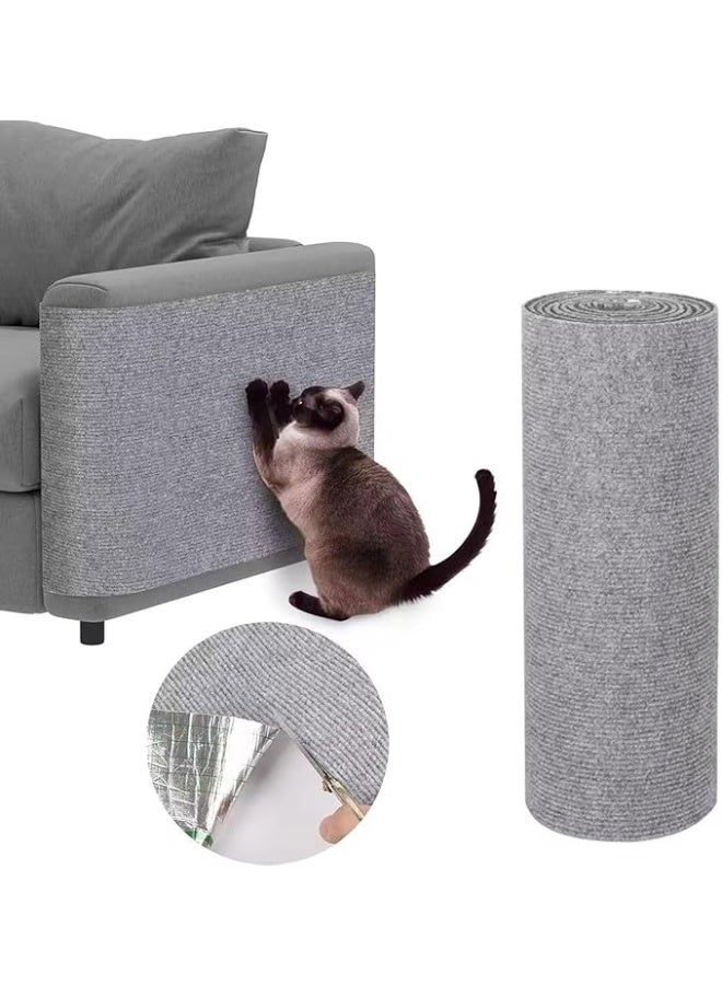 ROUNY Cat Scratcher Mat, 78.7"x15.8" Trimmable Self-Adhesive Cat Carpet Mat Replacement for Cat Tree Shelves, Steps and Scratching Posts, DIY Scratch Couch Furniture Door Protector - Image 1
