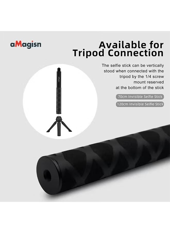 aMagisn New Version 70Cm Invisible Selfie Stick for Gopro 11 10 9 8 7 6 Insta360 X3 / ONE X2 / RS SJCAM AKASO Selfie Stick Accessories - Image 4