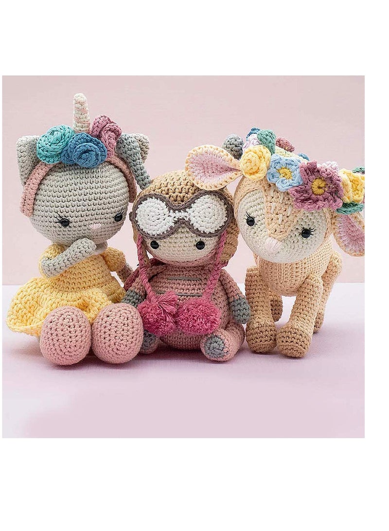 Crochet Cotton, Crochet Thread Set, Cotton Yarn Balls,for DIY Craft Embroidery Crochet Cross, Plain Design Assorted Colors, Stitch Knitting Threads Hand Embroidery Knitting Threads (16pcs) - Image 2