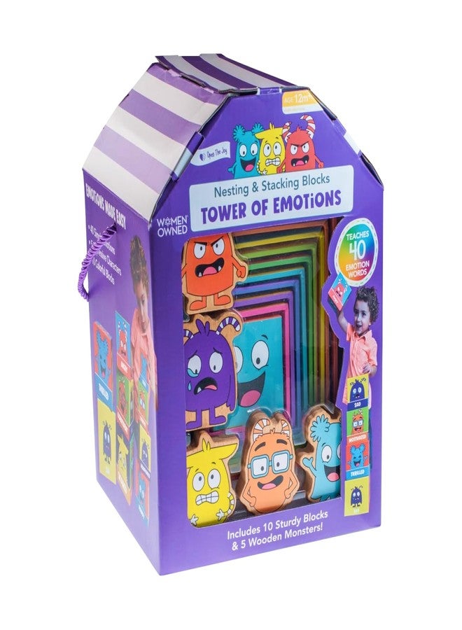 Open The Joy Tower of Emotions: Kids Emotional Intelligence Building Game, Mindfulness Activities, and Stress Relief Techniques for Ages 4 and Up - Image 1