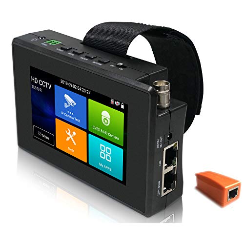 EVERSECU 5 in 1 CCTV Tester Support Up to 4K IP Camera & 720P/1080P/3mp/4mp/5 Megapixel AHD, TVI, CVI & CVBS Analog Camera, 4" Touch Screen Security Video Monitor, POE Out, IP Scan, UTP Cable Test - Image 1