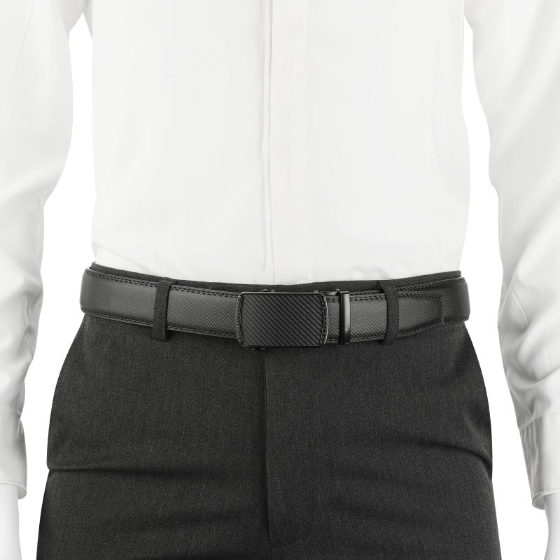 Lavemi Men's Real Leather Ratchet Dress Casual Belt, Cut to Exact Fit,Elegant Gift Box(55-44371 44") - Image 4