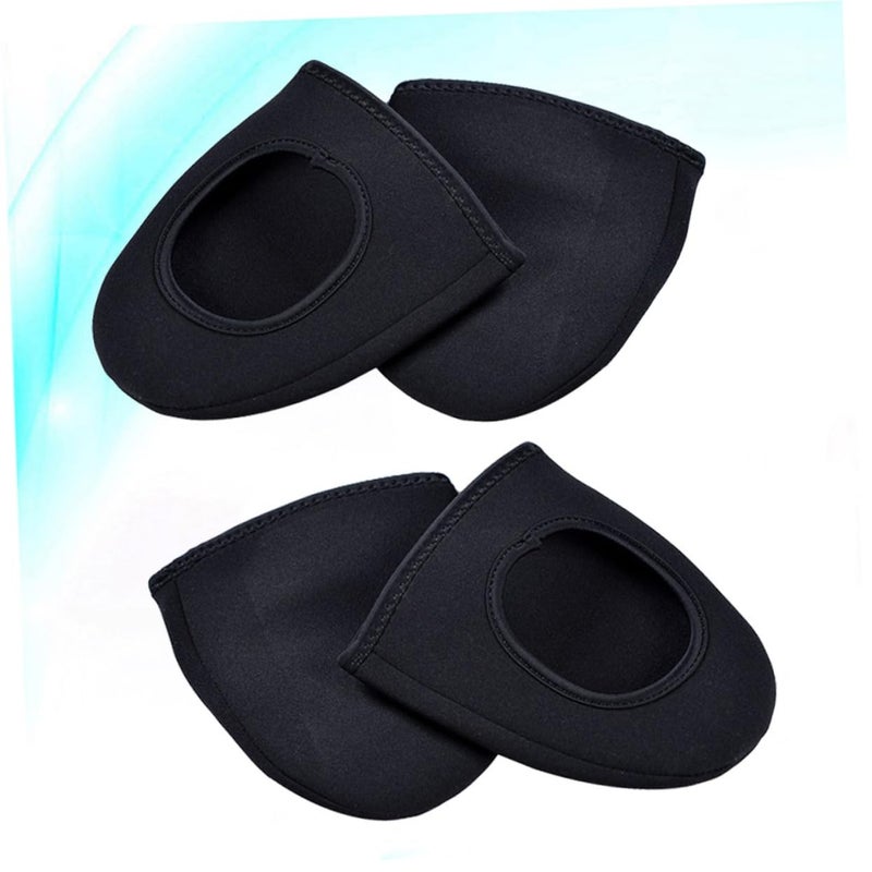 Windproof Cycling Shoe Covers 2 Pairs Half Shoe Protection Comfortable Lock Shoes Black - Image 5