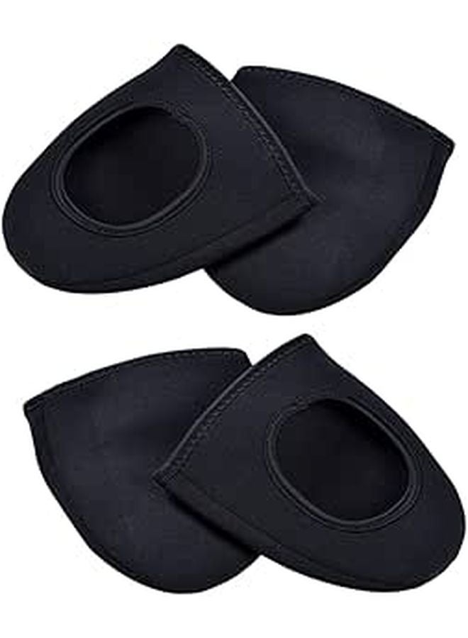 Windproof Cycling Shoe Covers 2 Pairs Half Shoe Protection Comfortable Lock Shoes Black - Image 1