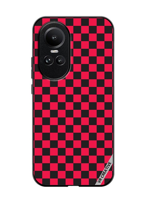 Protective Case Cover For Oppo Reno 10 Pro Checkerboard Vector Seamless Pattern Design Multicolour