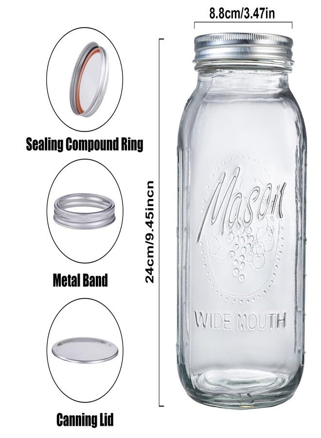 WELLIFE 3 Pack 64oz Wide Mouth Mason Jars,Half Gallon Mason Jar for Pickling, Canning, Fermenting and Food Storage, Microwave & Dishwasher Safe - Image 2