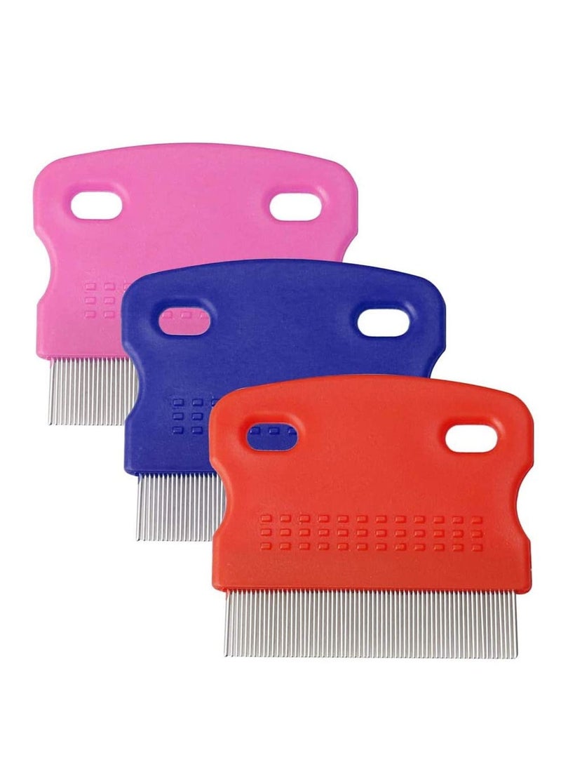 سيوسي مشط Soft Protection Salon Grooming Flea Comb ، متوسط ​​، 3 قطع برغوث قمل الحيوانات الأليفة ، مشط البراغيث أمشاط البقع المسيل للدموع للعناية بالحيوانات الأليفة وإزالتها  - Image 1