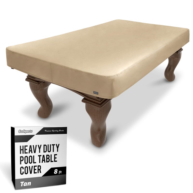 GoSports 8 ft Premium Leatherette Pool Table Cover Waterproof Tearproof Heavy Duty Indoor Outdoor Billiard Table Cover - Image 2