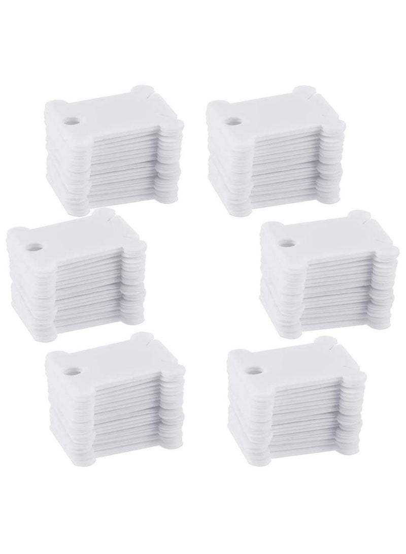Excefore 120 Pcs Plastic Floss Bobbins For Cross Cotton Thread Craft DIY Sewing Storage Thread Organizer Holder Embroidery Thread Cards Cross Stitch Bobbin  - Image 1
