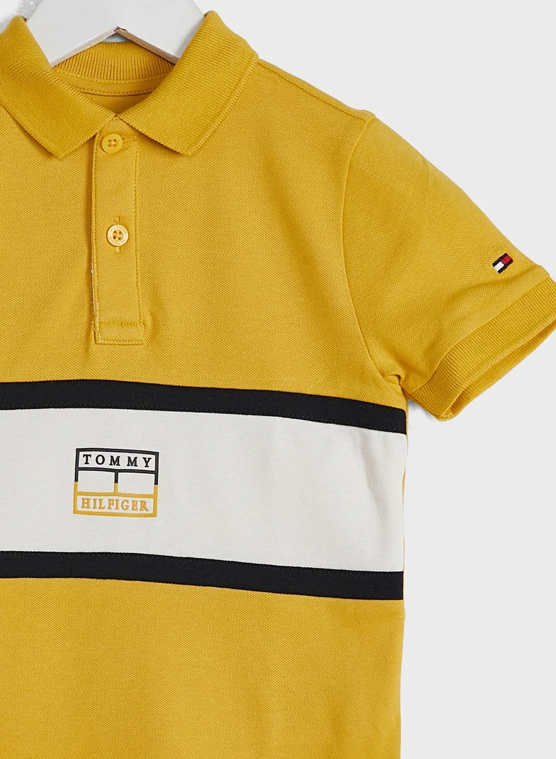 TOMMY HILFIGER Kids Color Block Polo