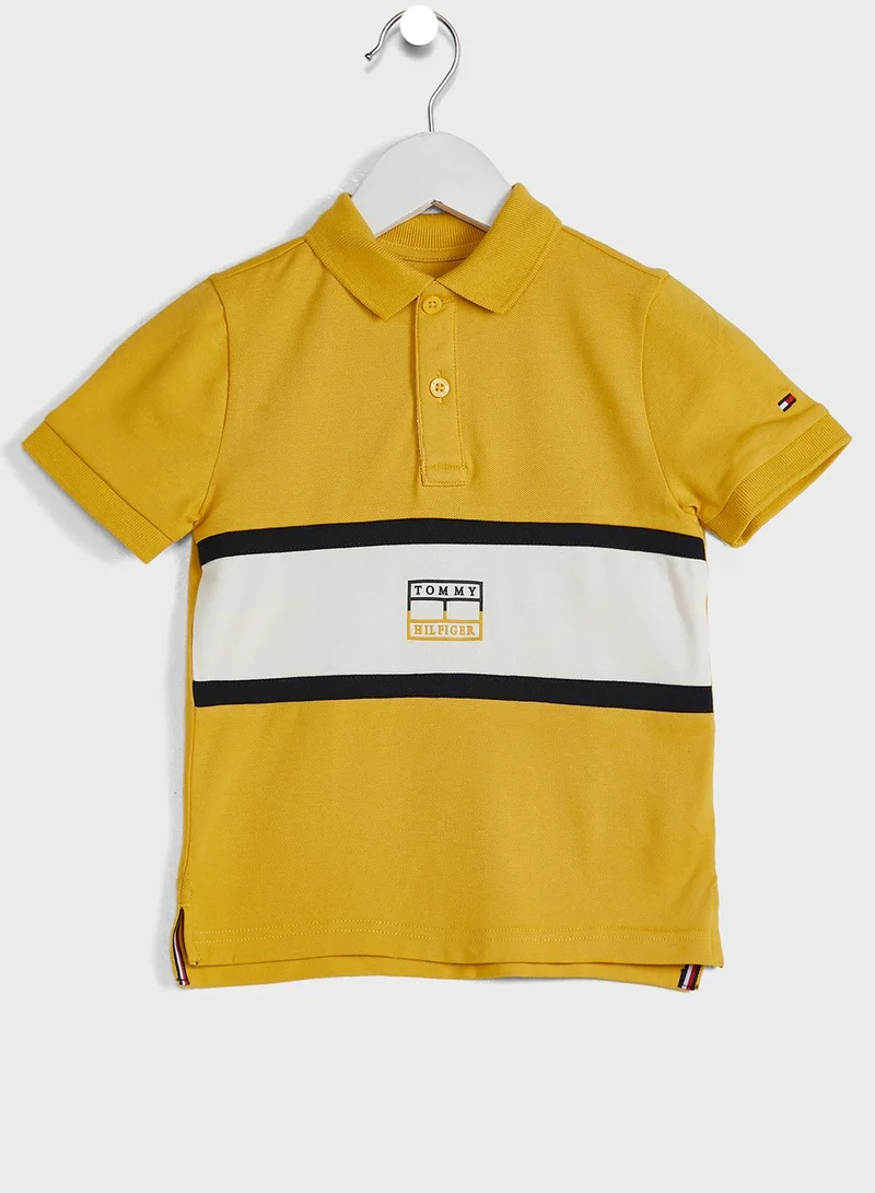 TOMMY HILFIGER Kids Color Block Polo