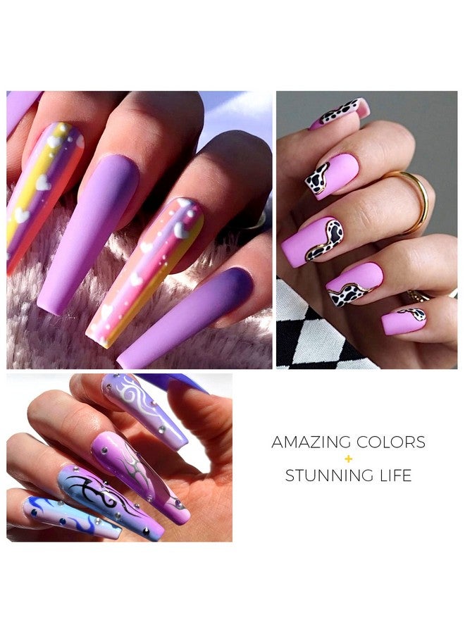 BURANO Poly Extension Gel Nail Kit 6 Colors Nail Poly Nails Builder Gel Set For Beginner & Professional Using Poly Nail Gel Kits Diy Starter Kit Nail Art Gift (Purple) - Image 3