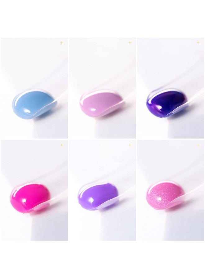 BURANO Poly Extension Gel Nail Kit 6 Colors Nail Poly Nails Builder Gel Set For Beginner & Professional Using Poly Nail Gel Kits Diy Starter Kit Nail Art Gift (Purple) - Image 5