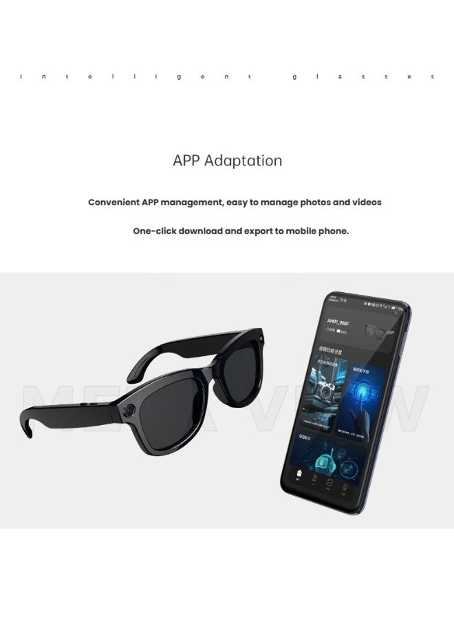 Smart Glasses with 8MP HD Camera 📸 | AI Simultaneous Translation 🌐 | 1080P Video Recording 🎥 | 32GB Built-In Storage 💾 | Smart Wearable for Travel, Work & Daily Use - Image 5