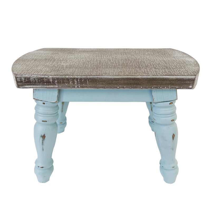 dwellington Farmhouse Wooden Step Stool - Rustic Solid Wood Design, 300lb Capacity, Sturdy Step Ladder for Kids, Kitchen, Bathroom, Vintage Home Decor - Image 2