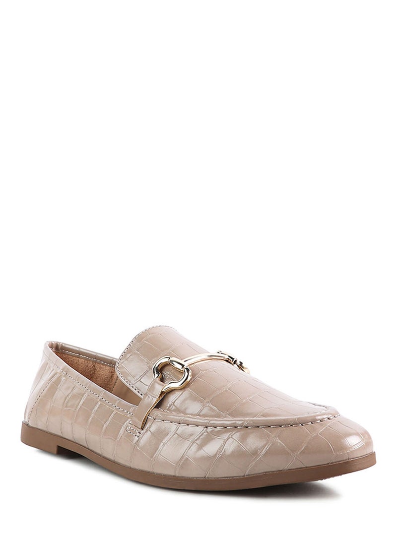 London Rag Taupe Faux Leather Semi Casual Loafers  - Image 2