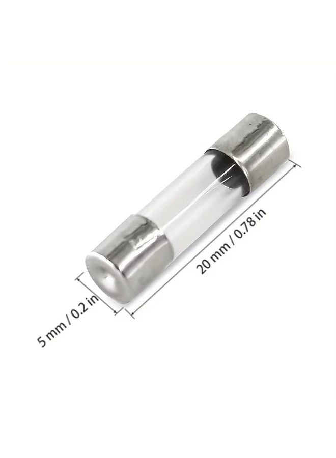 100pcs 5x20mm Glass Fuse Kit 0 2A To 20A Amp With Metal Storage Box Circuit Protection - Image 3