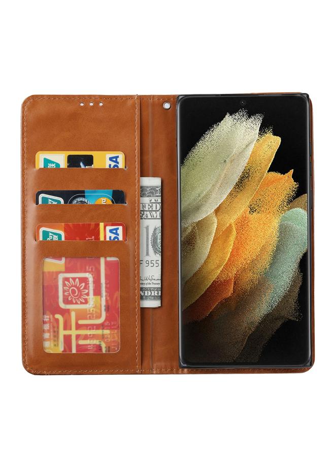S-TOP Case For Samsung Galaxy S22 Ultra 5G Knead Skin Texture Leather Phone Case - Image 4