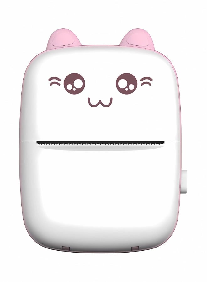 Mini Bluetooth Thermal Printer - Portable Sticker & Label Printer for iOS/Android | Inkless, USB Rechargeable - Pink  - Image 2