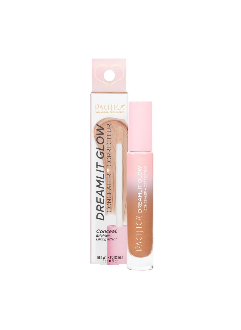 Pacifica Pacifica Concealer  DreamLit Glow Full Coverage Concealer for Puffy Eyes  Dark Circles Lightweight  LongLasting Vegan  CrueltyFree Shade 07 Golden Almond 