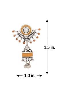 VOYLLA Sanwari Bell Motif Jhumka Earrings  - Image 4