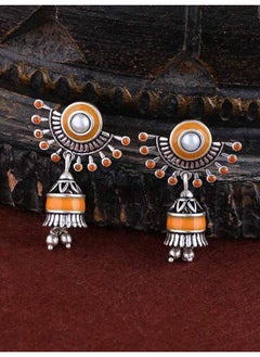 VOYLLA Sanwari Bell Motif Jhumka Earrings  - Image 1